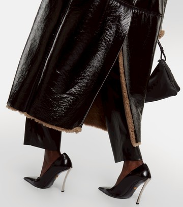 The Mannei Jordan shearling-trimmed leather coat