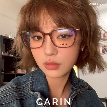 CARIN 光學眼鏡 AIR2 S C2 方形膠框 NewJeans同款 - 金橘眼鏡