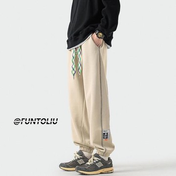 運動褲男春秋款束腳哈倫褲美式潮流休閑長褲潮牌寬松衛褲男士褲子