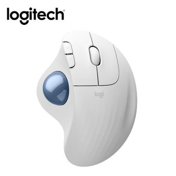 羅技Logitech ERGO軌跡球滑鼠/M575S/珍珠白