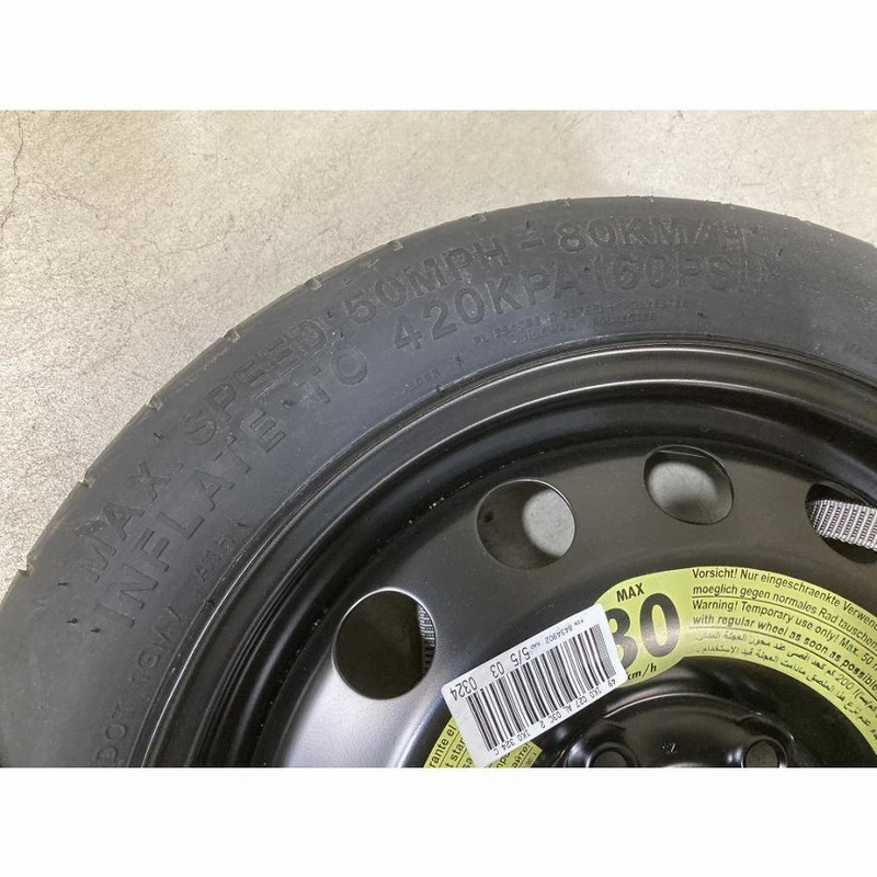 125/70 R18 スペアタイヤ（ゴルフⅤに搭載されていたもの） 125/70 R18 スペアタイヤ（ゴルフⅤに搭載されていたもの） 125