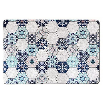 防滑吸水軟式奈米絨地墊  45 x 75 cm  波西米六角  1入