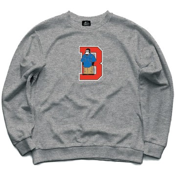 BEN DAVIS BDZ3-2000-03 PRINT SWEAT CREWNECK 大學T (深灰色)