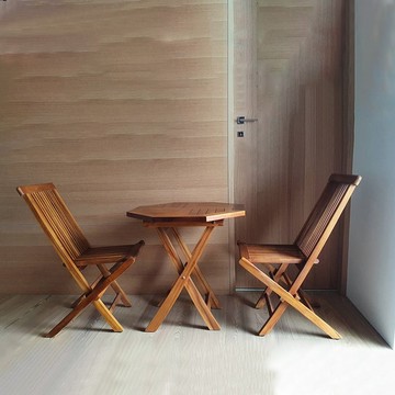 【吉迪市100%全柚木家具】UNC7-17O 柚木八角摺疊桌 桌子 餐桌