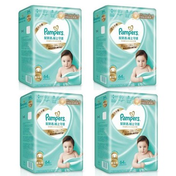 Pampers 極上守護一級幫黏貼 NB 64片 *4包入(箱購)**新舊包裝替換中**