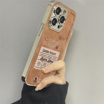 棕底咖啡英文標簽適用OPPOA5Pro手機殼A3i新款A2m防摔A1活力版A96/A97/A93S/A72全包A58X高級感A55/A53保護套