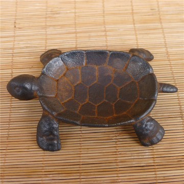 古董古玩 熱賣收藏 仿古鐵器烏龜小鐵硯臺包漿老氣品相佳全場