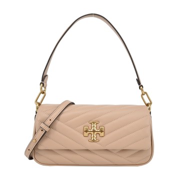 TORY BURCH KIRA 雙T字LOGO斜紋衍縫肩/斜兩用包-粉_廠商直送