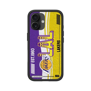 iPhone 16 Mod NX 黑 - NBA - 復古球員卡-洛杉磯湖人 L.A. Lakers - Vintage Card