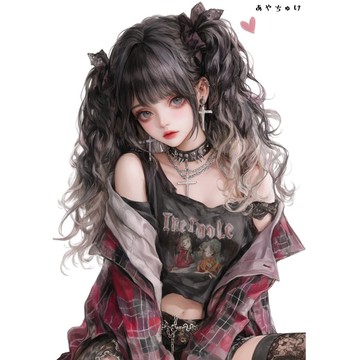 【10月新作5】07-094-0016 人物貼紙 輕龐克女孩