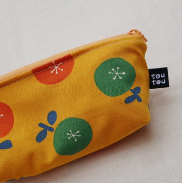 手作筆袋 收納袋 / 鈕扣花花