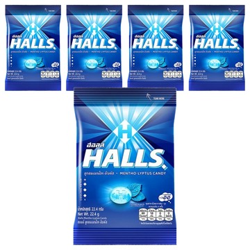 HALLS 薄荷尤加利風味糖果  22.4g  5個