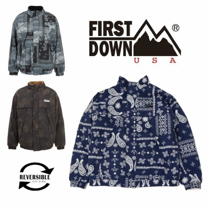 FIRST DOWN ファーストダウン リバーシブル ボアジャケット ブルゾン