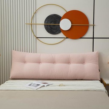 秋冬新款床頭泰迪絨三角靠墊榻榻米床頭靠墊純色宿舍靠背可拆洗款