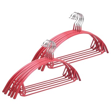 日版超厚多功能無痕衣架  玫紅色  10個