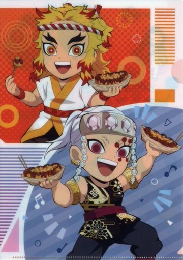 煉獄杏壽郎&宇髓天元/集合A4文件夾第4彈築地銀章魚×鬼滅之刃蘭包購入特典