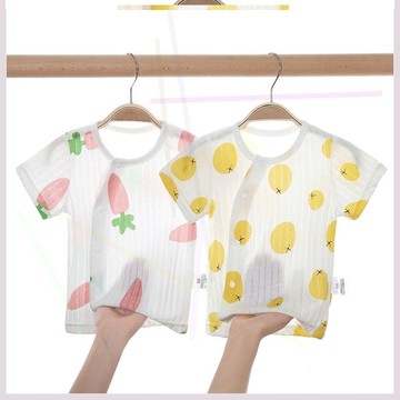 嬰兒純棉短袖上衣a類寶寶t恤超薄款夏季上衣0-3歲男女童半袖汗衫