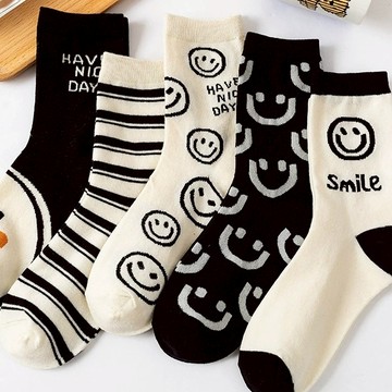 正韓襪 微笑襪 笑臉襪 植絨襪 點點襪 卡通襪 素色襪 羅紋襪 撞色襪 條紋襪 潮流襪 中筒襪 台灣出貨 台灣賣家
