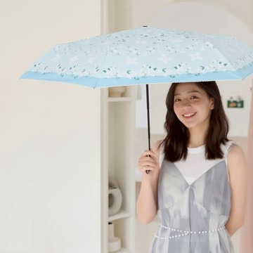 rento 防曬黑膠迷你傘-茉莉花(藍)
