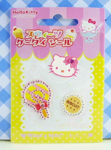 【震撼精品百貨】Hello Kitty 凱蒂貓~KITTY立體鑽貼紙-餅乾糖