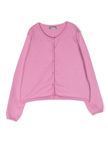Il Gufo - long-sleeve cotton cardigan - kids - Cotton - 4 - Pink