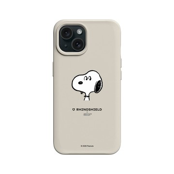 iPhone 15 SolidX 貝殼灰 - 史努比 Snoopy - 經典-Snoopy史努比