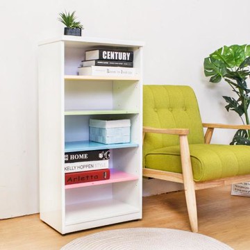 Birdie南亞塑鋼-1.6尺開放式五格收納櫃/置物櫃/鞋櫃(彩色板)