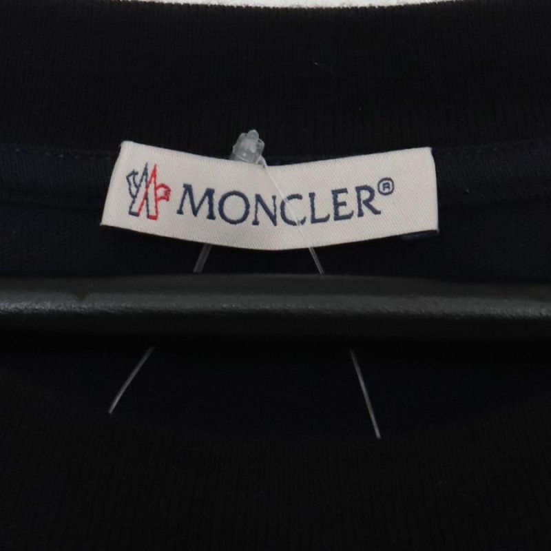 MONCLER GENIUS × FRAGMENT L/S TEE ブラック × ネイビー Lサイズ