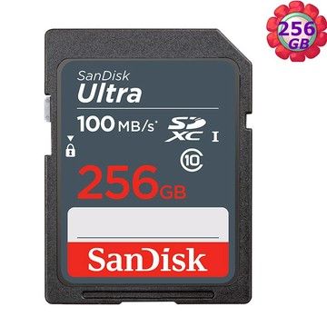 SanDisk 256GB 256G SDXC【100MB/s 灰】Ultra SD UHS-I UHS C10 Class 10 SDSDUNR-256G 相機記憶卡
