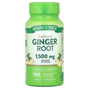 Nature's Truth, 姜根，1500 毫克，100 粒速釋膠囊（每粒膠囊 750 毫克）