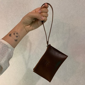 手工皮革植鞣皮簡易皮夾 客製化