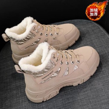 雪地靴女冬季加絨加厚棉鞋2025年新款高幫女鞋輕便運動鞋大棉靴子