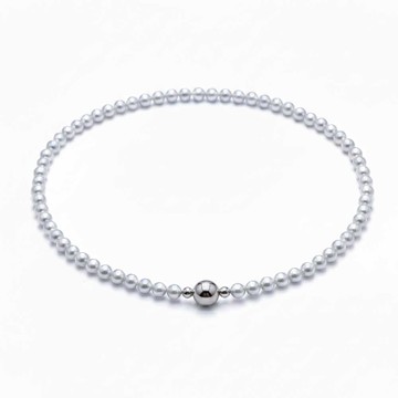 EM【eileen me】4.5-5mm 真多麻色正圆baby珠 灰藍色調