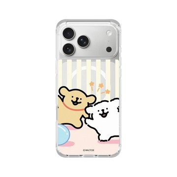 iPhone 17 Pro Max ClearX (MagSafe 兼容) 晶透白 - Maltese線條小狗 - 跟線條小狗一起玩吧