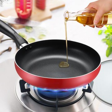 平底鍋家用不粘鍋加厚兩用炒菜鍋電磁爐燃氣灶通用