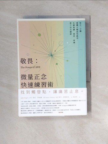 【書寶二手書T7／心靈成長_URX】敬畏：微量正念快速練習術——每天一分鐘，重構大腦認知路徑，化解焦慮、倦怠、疼痛，當下活出健康_傑克．伊格爾, 麥可．阿姆斯特, 林資香
