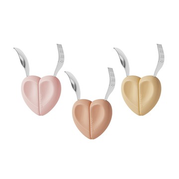 MOYUUM 韓國 304不鏽鋼愛心湯叉組-多款可選