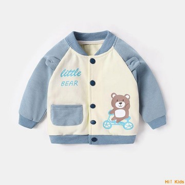 嬰兒棒球服春秋裝外套新款0-3歲女寶寶男童洋氣幼兒上衣小童衣服【Hi！Kids】