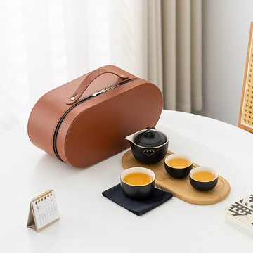 ??快速出貨?? 公司貨 旅行茶具快客杯一壺三杯企業活動中秋年會禮品小套車載便攜式茶具