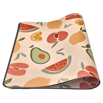 北歐風皮革防水餐桌墊 2入組  46 x 31cm  繽紛水果  1組