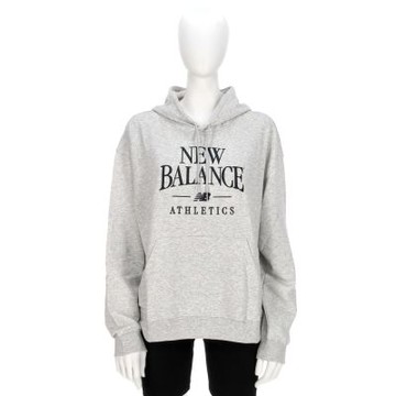 New Balance 女款 淺灰色 圓領 圖案 連帽 衛衣 運動 休閒 長袖 WT61C00MAHH