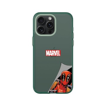 iPhone 15 Pro Max Clear 憂墨綠 - 迪士尼-漫威 Marvel - 死侍-探頭