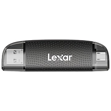Lexar 雷克沙 多功能二合一 USB A C 讀卡機 支援 microSD 和 SD 卡 USB 3.2 Gen 1 介面 雙卡槽設計  LRW310U  黑色  1個