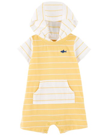 Baby Striped Hooded Romper