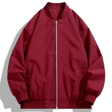 【巴黎精品】現貨+預購 美式棒球外套飛行外套簡約上衣大碼-純色防潑棒球外套男女裝4色a1lz5