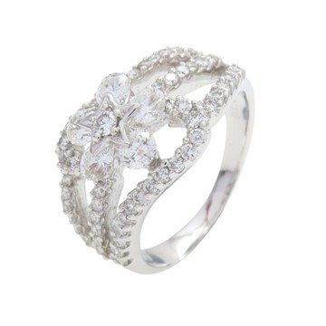 JEWELRY 無品牌珠寶【再降價】18K白金 鑽石 戒指 【二手名牌BRAND OFF】