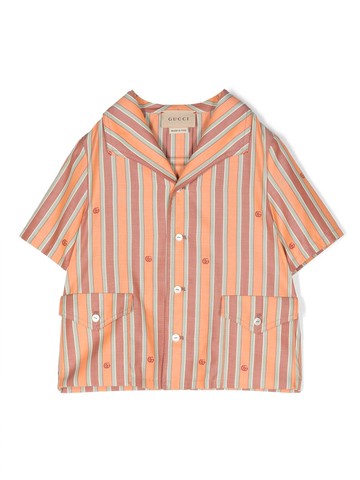 GUCCI CHILDREN striped Oxford cotton shirt Boy