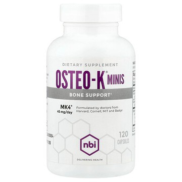 NBI, Osteo-K® Minis，120 粒膠囊