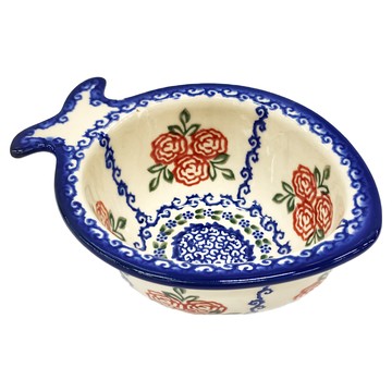 VENA 魚形碗 尺寸: 14.7cm 陶瓷材質 波蘭製  藍色 + 白色  1個