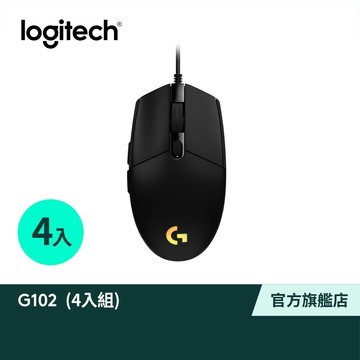 Logitech G 羅技 G102 RGB炫彩遊戲滑鼠 四入組